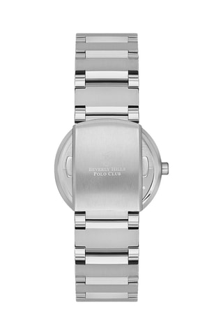 Montre à quartz en acier et diamant - Argenté et noir