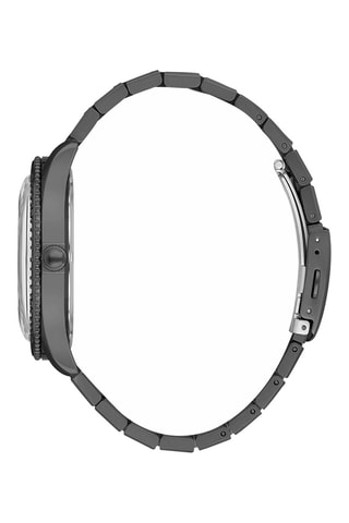 Montre automatique en acier - Gris et bleu 