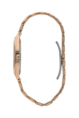 Montre à quartz en acier - Doré rose
