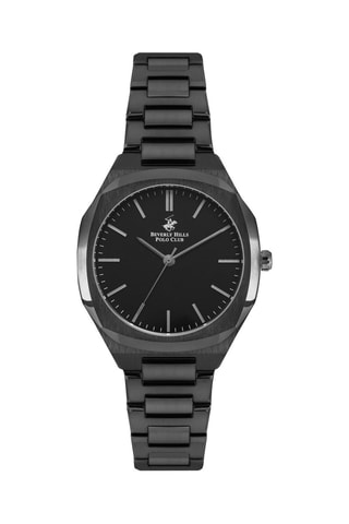 Montre à quartz en acier - Noir
