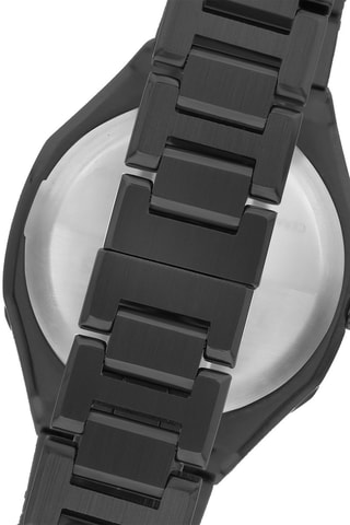 Montre à quartz en acier - Noir