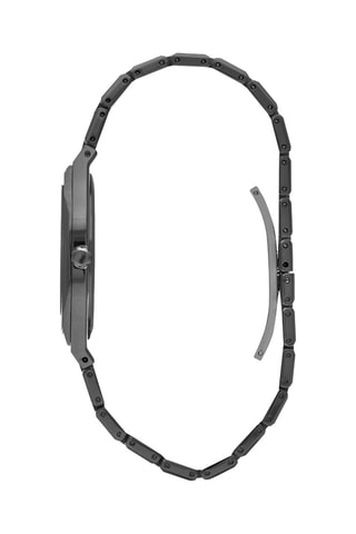 Montre à quartz en acier - Noir
