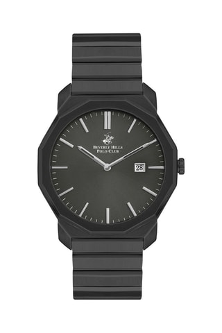 Montre à quartz en acier - Noir