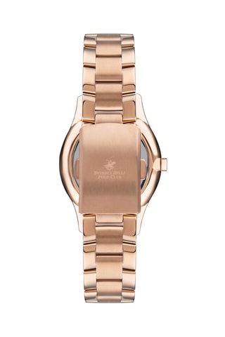 Montre à quartz en acier - Doré rose 