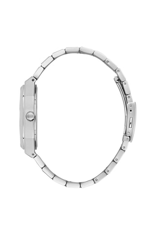 Montre à quartz en acier et céramique - Argenté et jaune