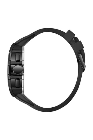 Montre à quartz en silicone - Tachymètre - Noir