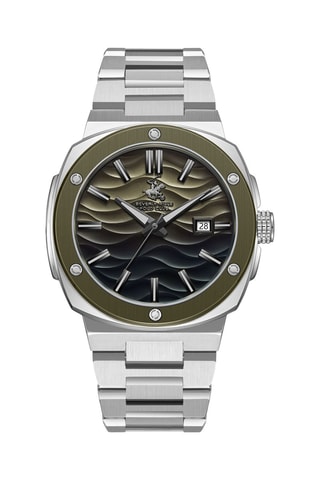 Coffret montre à quartz en acier, céramique et bracelet