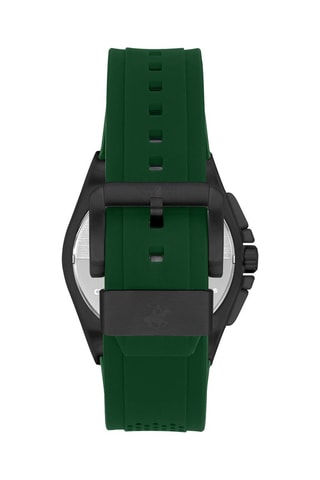 Montre à quartz en silicone - Tachymètre - Vert et noir