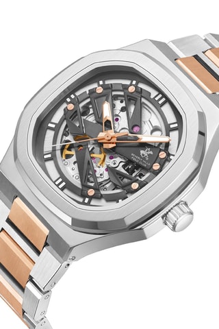Montre automatique en acier et céramique - Argenté et doré