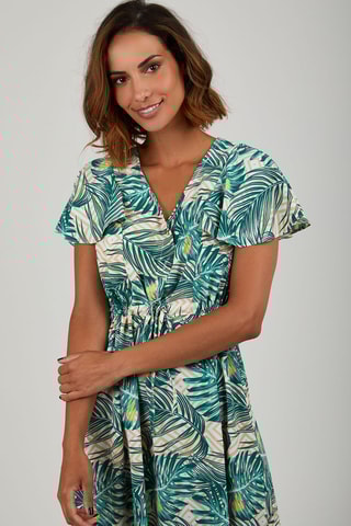 Jurk met Ruches - Beige