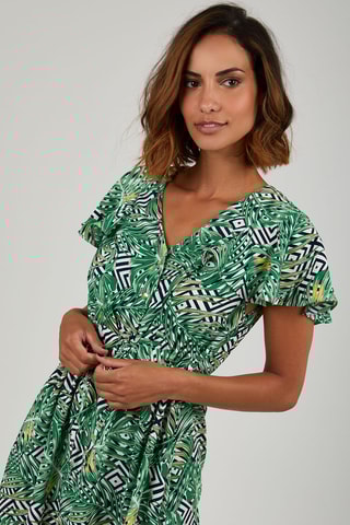 Jurk met Ruches - Blauw