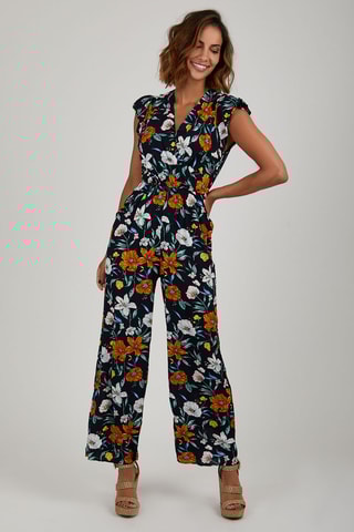 Jumpsuit met Ruches - Blauw