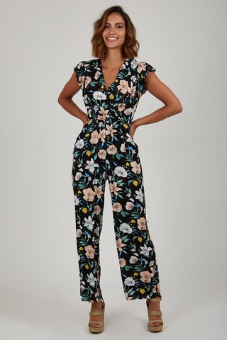 Jumpsuit met Ruches - Zwart