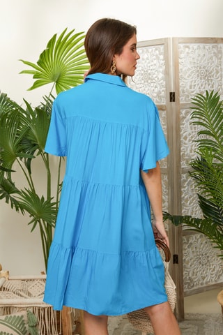 Blouse-jurk - Blauw