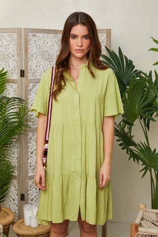 Blouse-jurk - Groen