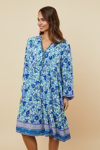 Trapezium Jurk - Blauw
