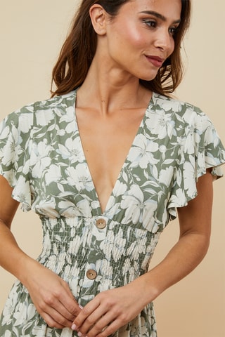 Blouse-jurk - Kaki