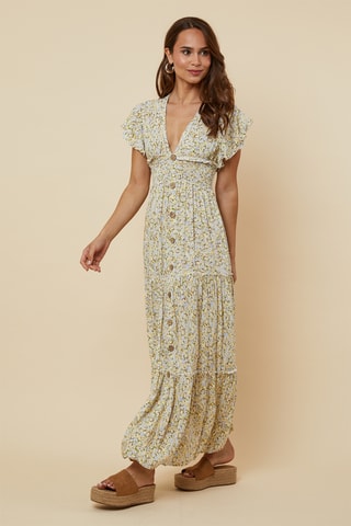 Blouse-jurk - Geel