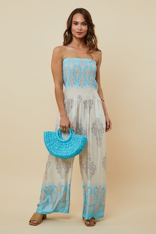 Strapless Jumpsuit - Lichtblauw