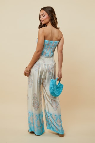 Strapless Jumpsuit - Lichtblauw
