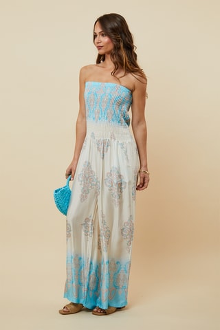 Strapless Jumpsuit - Lichtblauw