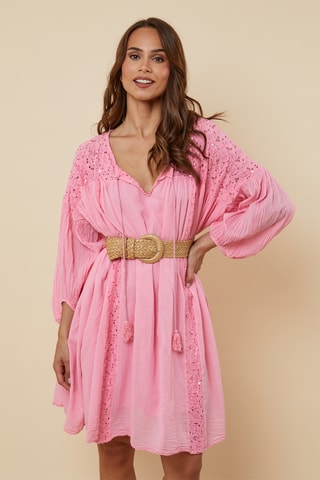 Trapezium Jurk - Roze