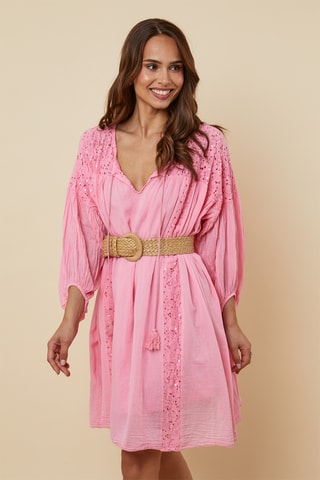 Trapezium Jurk - Roze