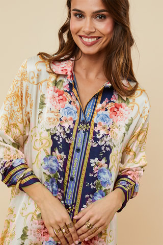 Blouse-jurk - Marineblauw