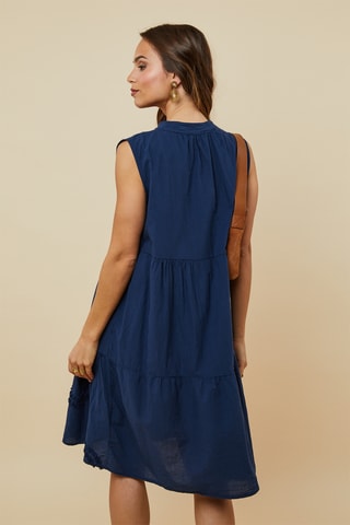 Trapezium Jurk - Marineblauw