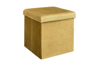 Pouf-coffre pliable Giulia - Moutarde