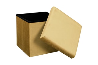 Pouf-coffre pliable Giulia - Moutarde