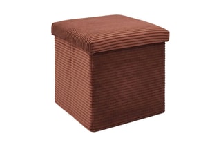 Pouf-coffre pliable Scott - Terracotta