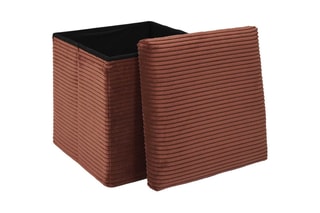Pouf-coffre pliable Scott - Terracotta