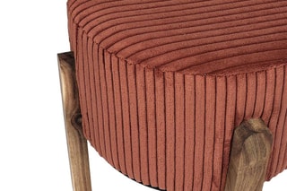 Pouf Scott - Terracotta et naturel