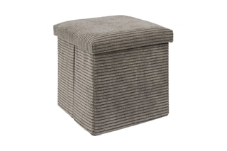 Pouf-coffre pliable Scott - Gris