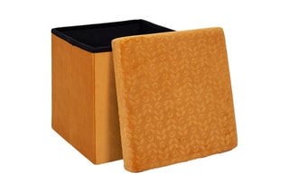 Coffre pouf pliable Retro - Jaune