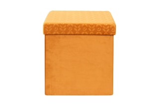 Coffre pouf pliable Retro - Jaune