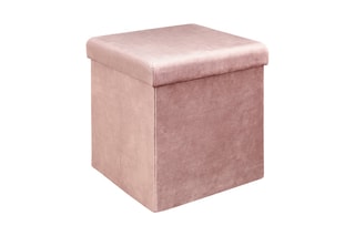 Pouf-coffre pliable Giulia - Rose