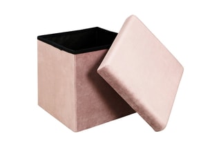 Pouf-coffre pliable Giulia - Rose