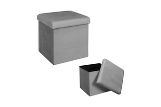 Pouf-coffre Giulia - Gris