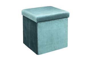 Pouf-coffre - Bleu canard