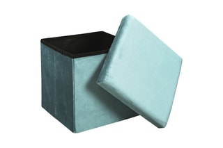 Pouf-coffre - Bleu canard