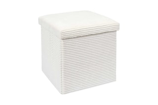 Pouf-coffre pliable Scott - Ecru