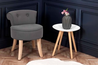 Tabouret Eleonor - Anthracite et naturel
