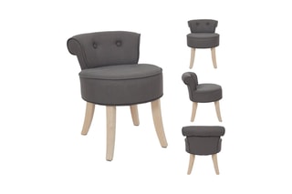 Tabouret Eleonor - Anthracite et naturel