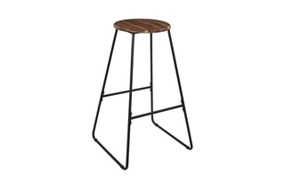 Tabouret de bar en acacia - Marron et noir