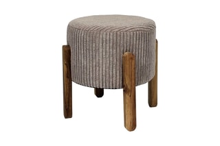Pouf Scott - Taupe et naturel