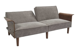 Canapé convertible Scott - Taupe et marron