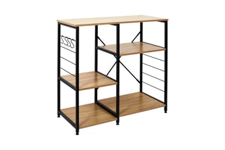 Meuble de rangement d'appoint Stan - Noir et imitation bois