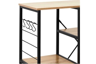 Meuble de rangement d'appoint Stan - Noir et imitation bois
